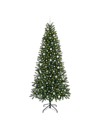 Albero di Natale artificiale con 300 LED Verde 240 cm PE e PVC