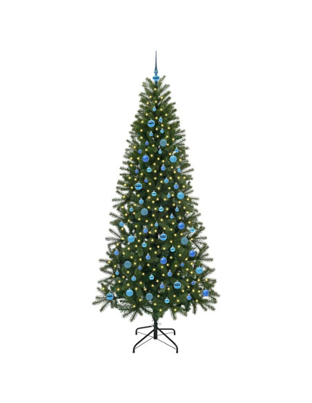 Albero di Natale artificiale con 300 LED Verde 240 cm PE e PVC