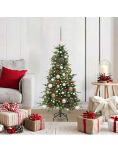 Albero di Natale Artificiale con Rami Pieghevoli Verde 120 cm 2