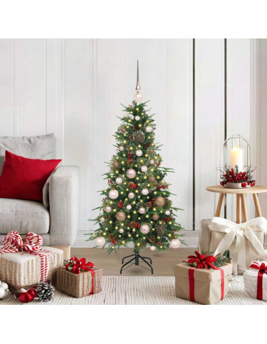 Albero di Natale Artificiale con Rami Pieghevoli Verde 120 cm