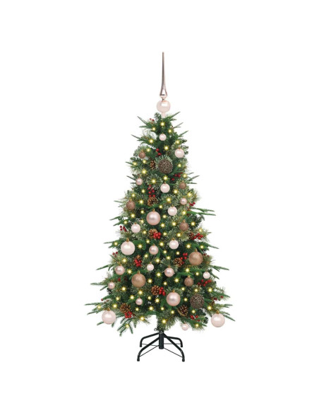 Albero di Natale Artificiale con Rami Pieghevoli Verde 120 cm