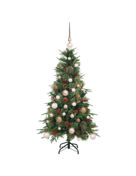 Albero di Natale Artificiale con Rami Pieghevoli Verde 120 cm