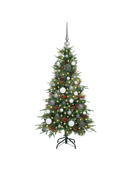 Albero di Natale Artificiale con Rami Pieghevoli Verde 120 cm