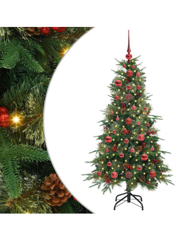 Albero di Natale Artificiale con Rami Pieghevoli Verde 120 cm