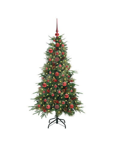 Albero di Natale Artificiale con Rami Pieghevoli Verde 120 cm