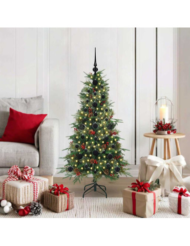 Albero di Natale Artificiale con Rami Pieghevoli Verde 120 cm