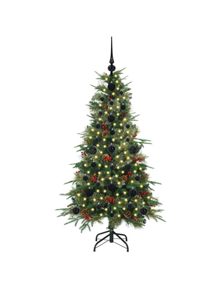 Albero di Natale Artificiale con Rami Pieghevoli Verde 120 cm