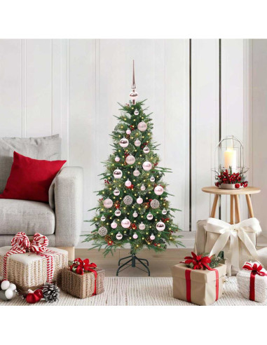 Albero di Natale Artificiale con Rami Pieghevoli Verde 120 cm