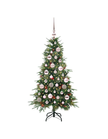 Albero di Natale Artificiale con Rami Pieghevoli Verde 120 cm