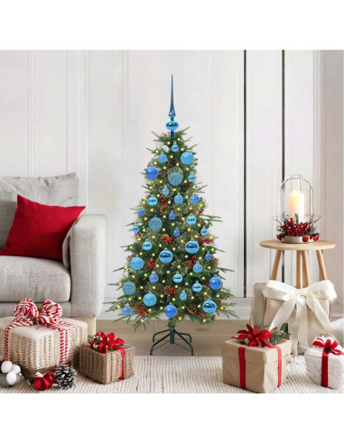 Albero di Natale Artificiale con Rami Pieghevoli Verde 120 cm