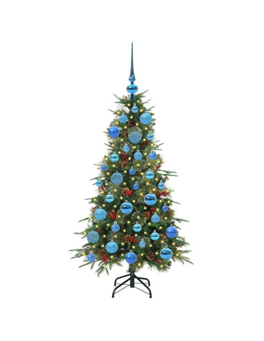 Albero di Natale Artificiale con Rami Pieghevoli Verde 120 cm