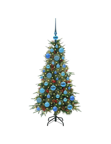 Albero di Natale Artificiale con Rami Pieghevoli Verde 120 cm