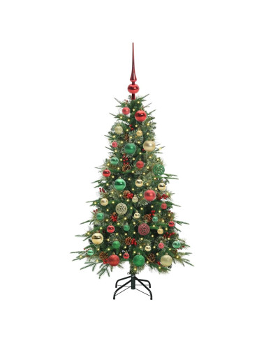 Albero di Natale Artificiale con Rami Pieghevoli Verde 120 cm