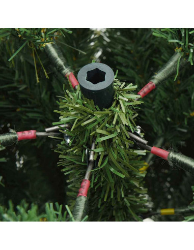 Albero di Natale Artificiale con Rami Pieghevoli Verde 150 cm