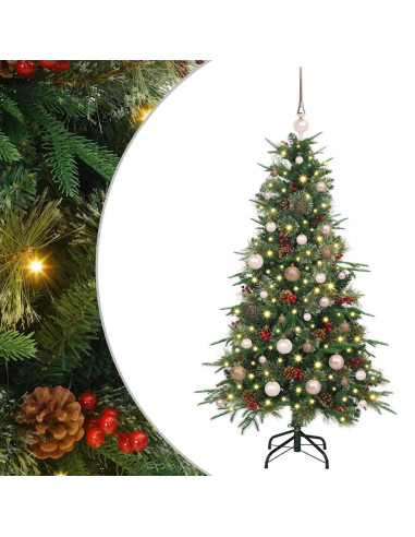 Albero di Natale Artificiale con Rami Pieghevoli Verde 150 cm