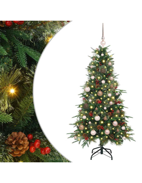 Albero di Natale Artificiale con Rami Pieghevoli Verde 150 cm