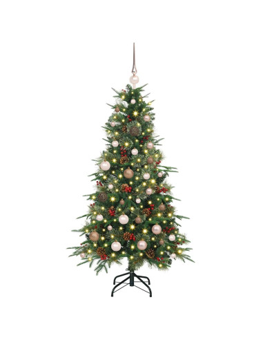 Albero di Natale Artificiale con Rami Pieghevoli Verde 150 cm