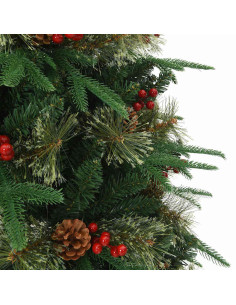 Albero di Natale Artificiale con Rami Pieghevoli Verde 150 cm 2