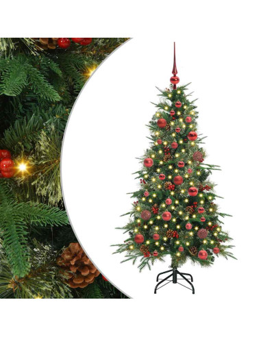 Albero di Natale Artificiale con Rami Pieghevoli Verde 150 cm