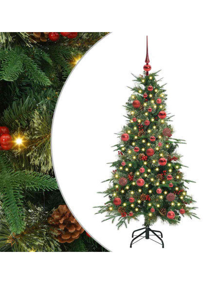 Albero di Natale Artificiale con Rami Pieghevoli Verde 150 cm