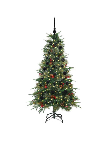 Albero di Natale Artificiale con Rami Pieghevoli Verde 150 cm