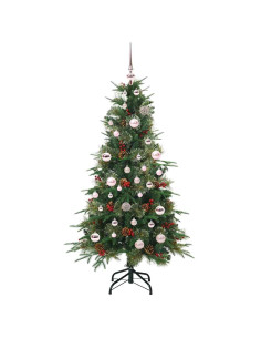 Albero di Natale Artificiale con Rami Pieghevoli Verde 150 cm 2