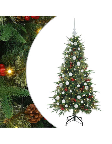 Albero di Natale Artificiale con Rami Pieghevoli Verde 150 cm