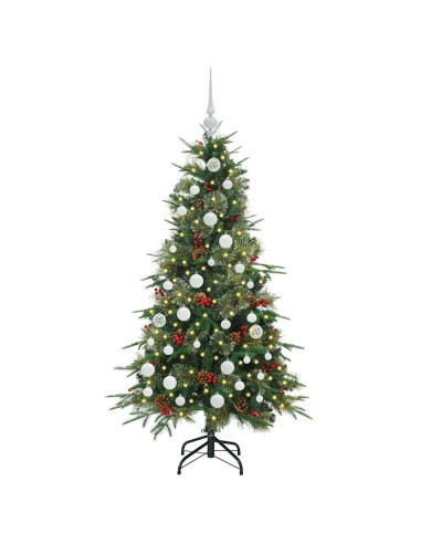 Albero di Natale Artificiale con Rami Pieghevoli Verde 150 cm