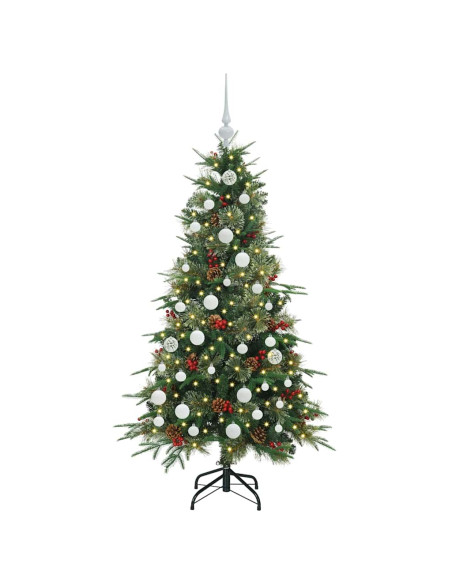 Albero di Natale Artificiale con Rami Pieghevoli Verde 150 cm