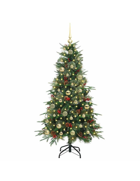 Albero di Natale Artificiale con Rami Pieghevoli Verde 150 cm