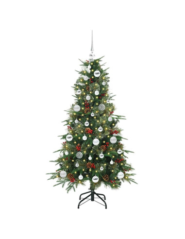 Albero di Natale Artificiale con Rami Pieghevoli Verde 150 cm