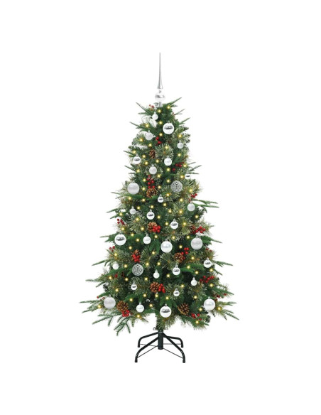 Albero di Natale Artificiale con Rami Pieghevoli Verde 150 cm