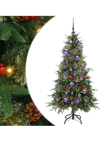 Albero di Natale Artificiale con Rami Pieghevoli Verde 150 cm