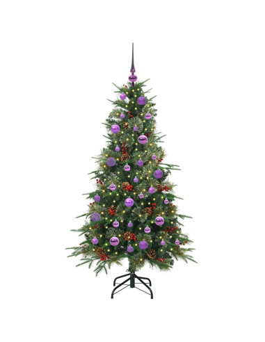 Albero di Natale Artificiale con Rami Pieghevoli Verde 150 cm