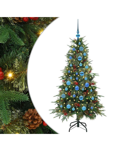 Albero di Natale Artificiale con Rami Pieghevoli Verde 150 cm