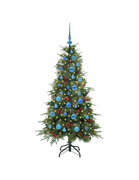 Albero di Natale Artificiale con Rami Pieghevoli Verde 150 cm