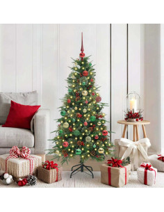 Albero di Natale Artificiale con Rami Pieghevoli Verde 150 cm 2