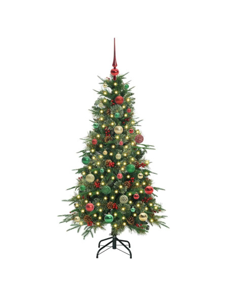 Albero di Natale Artificiale con Rami Pieghevoli Verde 150 cm