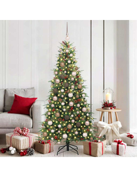 Albero di Natale Artificiale con Rami Pieghevoli Verde 180 cm