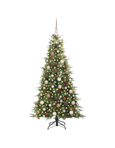 Albero di Natale Artificiale con Rami Pieghevoli Verde 180 cm
