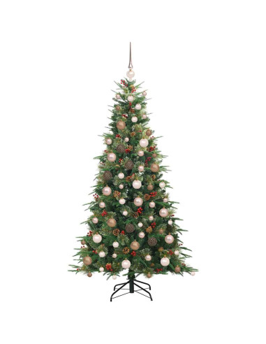 Albero di Natale Artificiale con Rami Pieghevoli Verde 180 cm