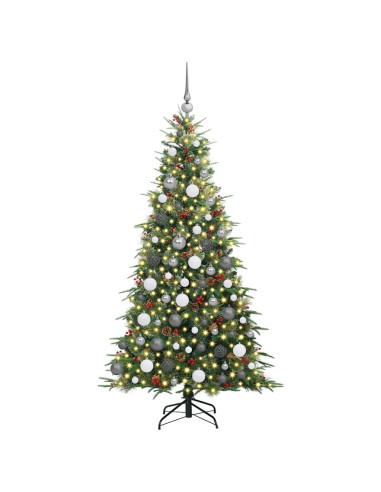 Albero di Natale Artificiale con Rami Pieghevoli Verde 180 cm
