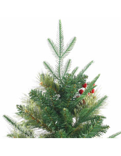 Albero di Natale Artificiale con Rami Pieghevoli Verde 180 cm 2