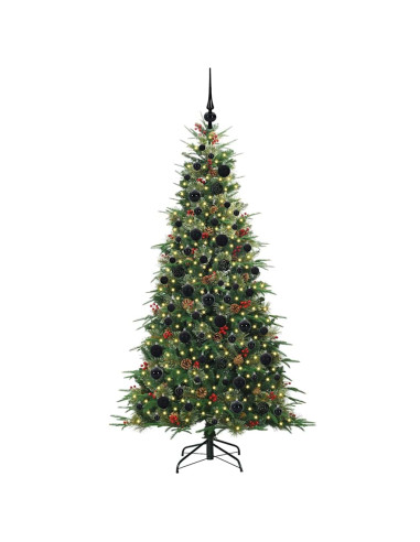 Albero di Natale Artificiale con Rami Pieghevoli Verde 180 cm