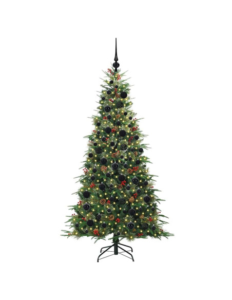 Albero di Natale Artificiale con Rami Pieghevoli Verde 180 cm