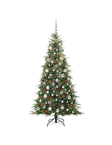 Albero di Natale Artificiale con Rami Pieghevoli Verde 180 cm