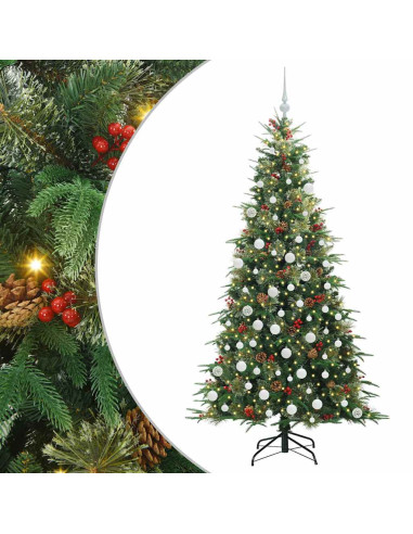 Albero di Natale Artificiale con Rami Pieghevoli Verde 180 cm