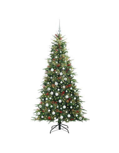 Albero di Natale Artificiale con Rami Pieghevoli Verde 180 cm