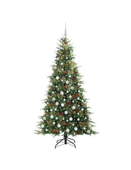 Albero di Natale Artificiale con Rami Pieghevoli Verde 180 cm
