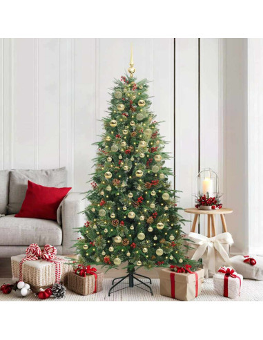 Albero di Natale Artificiale con Rami Pieghevoli Verde 180 cm